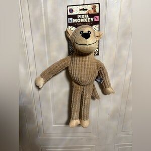 Bow Wow Monkey Pet Dog Toy -  Squeaky & Clinker Dog Toy 16”